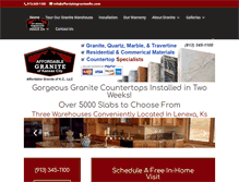 Tablet Screenshot of affordablegraniteofkc.com